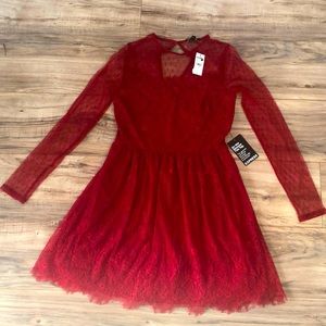 Red cocktail dress